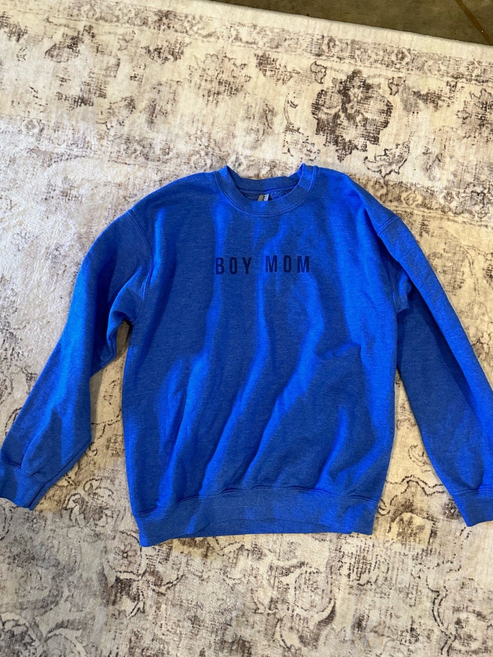 Gildan Royal Blue "BOY MOM" Sweatshirt